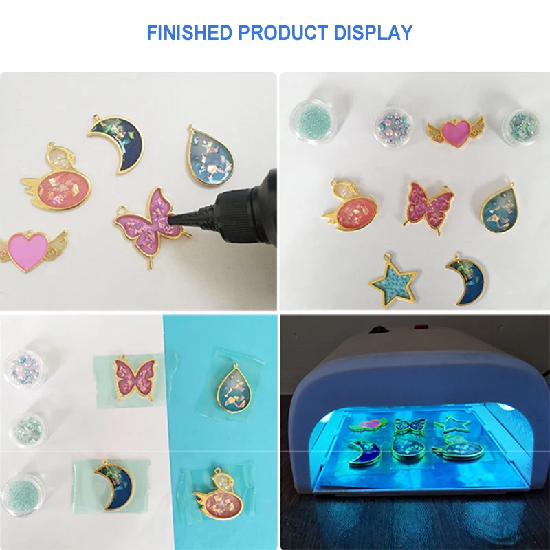 

Colour UV Glue Epoxy Resin Curable Glue Hard Type Glue Craft Decoration Tool for DIY Resin Art