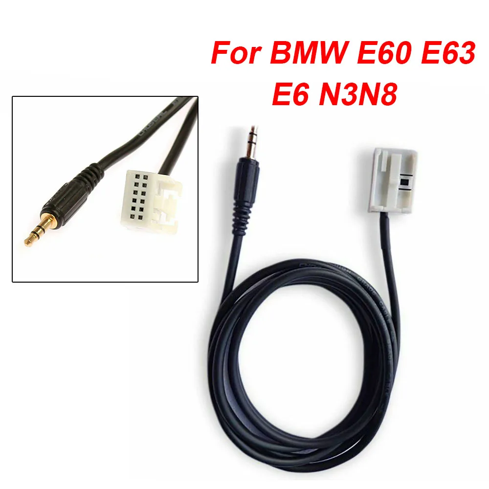 Автомобильный адаптер AUX Кабельный разъем 3 5 мм для BMW E60 E63 E6 N3N8 аксессуары