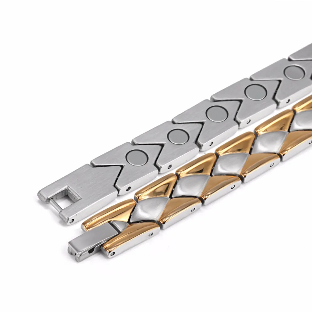 

Energy Magnetic Health Bracelet Men Therapy Health Stainless Steel Bracelets Men's Jewelry