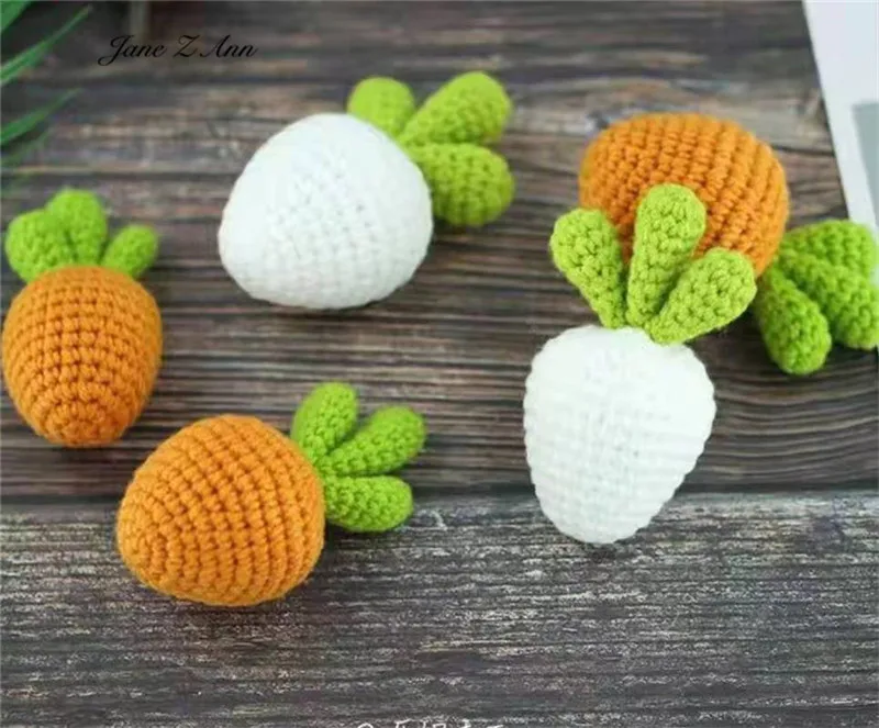

Studio photography clothing Newborn handmade knitted Baby Gray rabbit Carrot costume