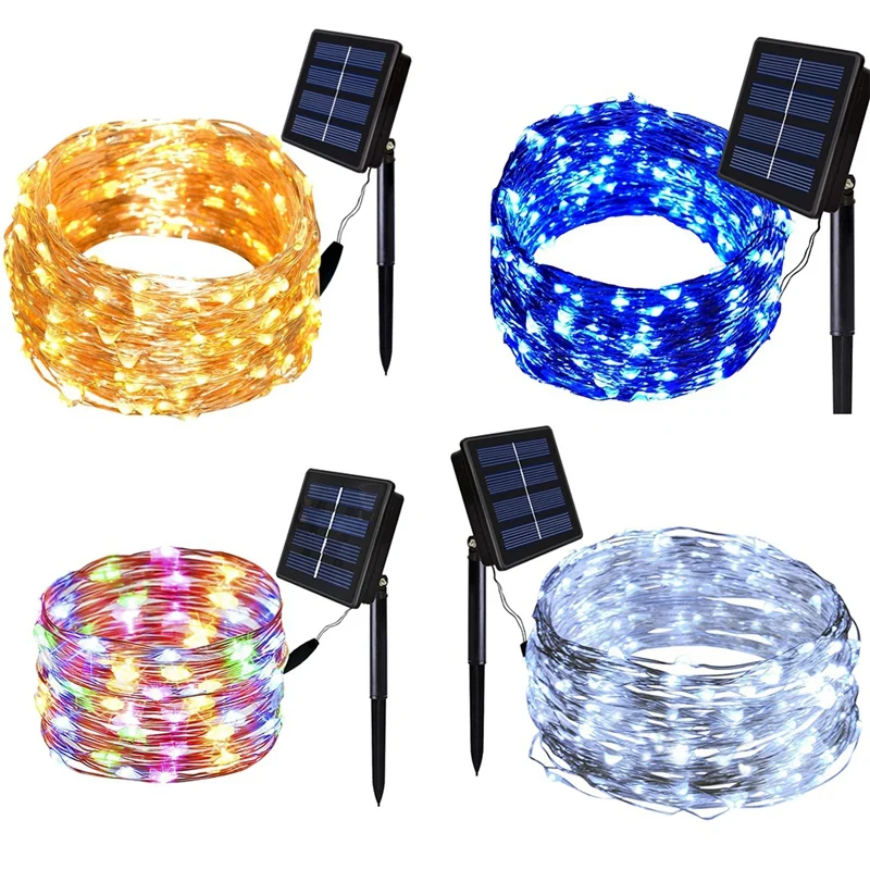 Солнечная гирлянда 150 светодиодный водонепроницаемый Декоративная медный