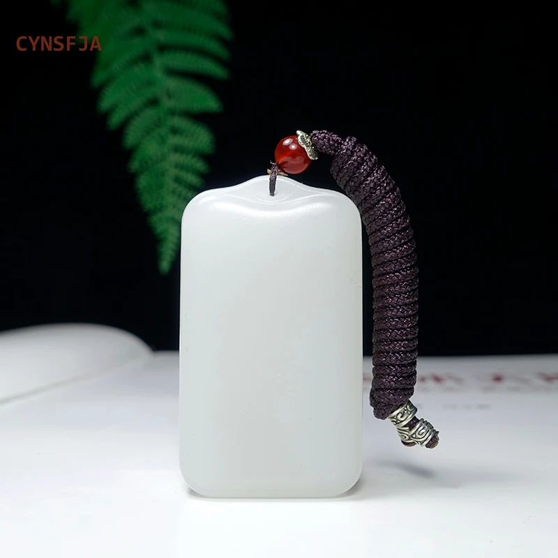 

Настоящий редкий Сертифицированный нефритовый безымянный нефритовый амулет на удачу CYNSFJA, нефритовый кулон высокого качества, лучшие пода...