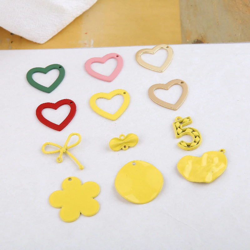 10 шт. корейские элегантные полые серьги в форме сердца капли для женщин