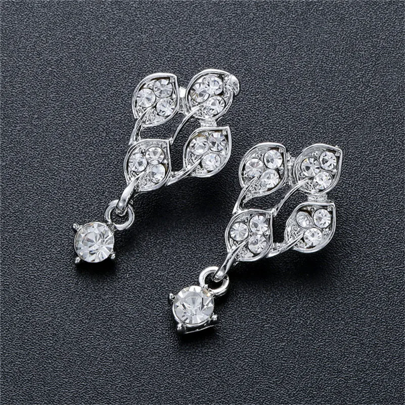 Набор свадебных украшений CC сережки гвоздики и ожерелье комплект из 2 предметов