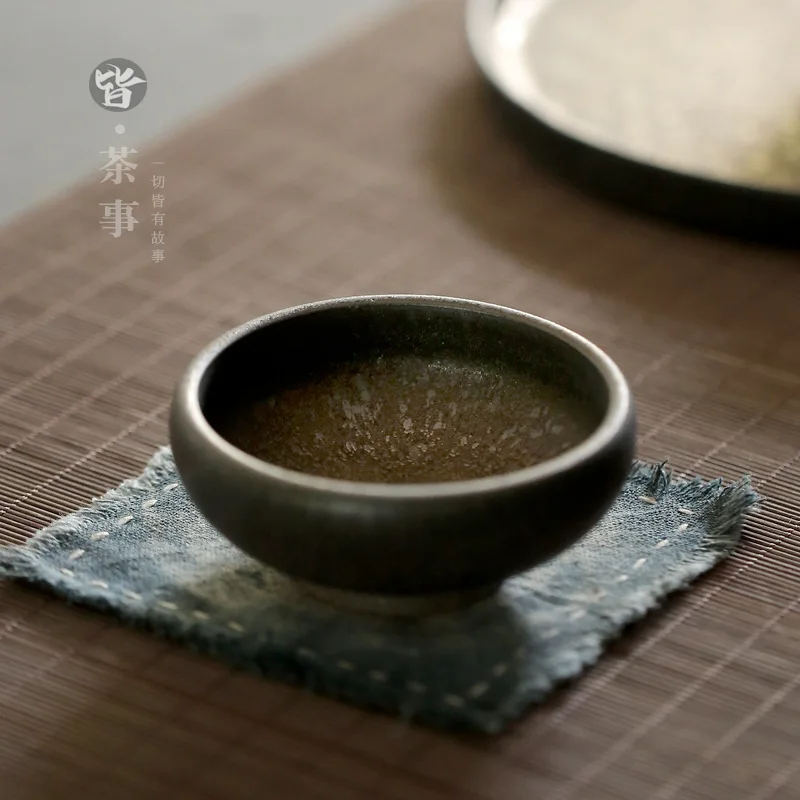 Retro teacup single cup of Japanese Kung Fu tea set homeowner's drinking small bowl making | Дом и сад