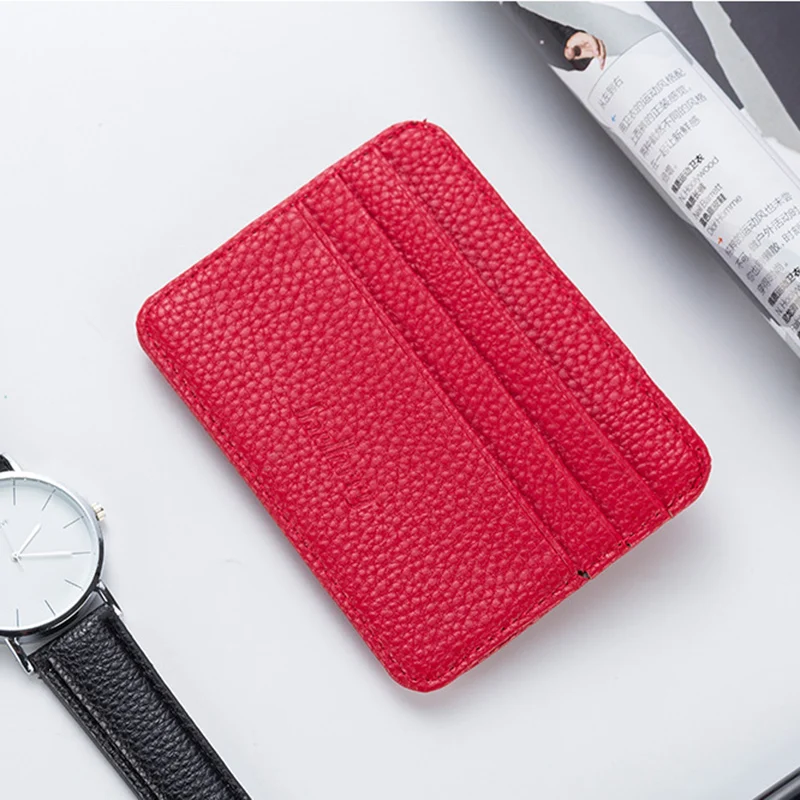 

New Fashion Women Slim Minimalist Wallet PU Leather Credit Card Holder Short Purse Small Money Bag Mini Wallets Thin Multi-card