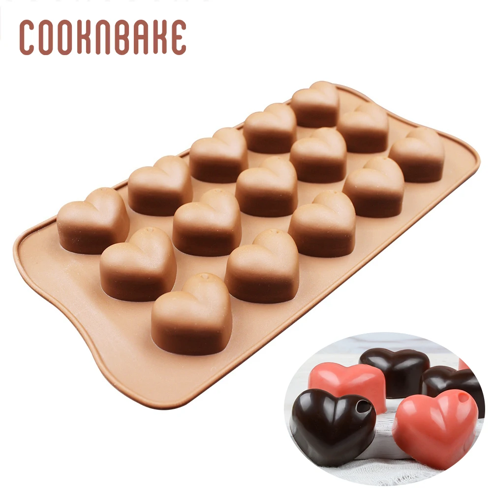 COOKNBAKE силиконовая форма-сердце для мыла, конфет, шоколада, сердца, торта, декоративная форма, силиконовая желе, печенье, кондитерские изделия, инструмент для выпечки - Цвет: SICM-215-5