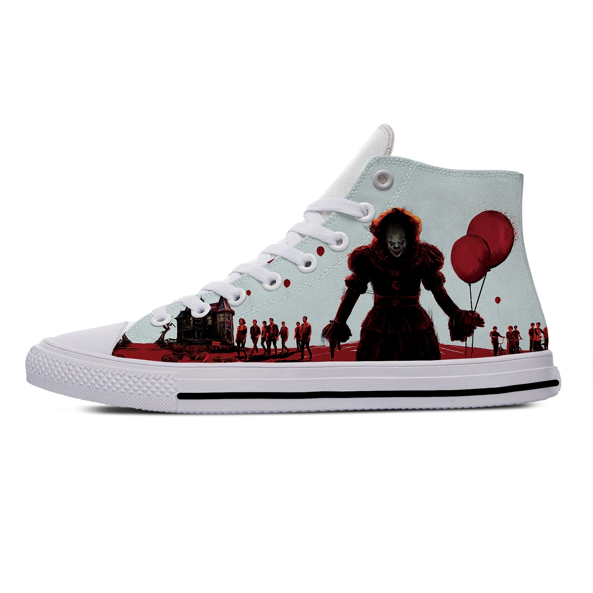 Pennywise It Movie Clown Joker Lover Loser Funny Casual Cloth Shoes High Top Lightweight Breathable 3D Print Men women Sneakers |