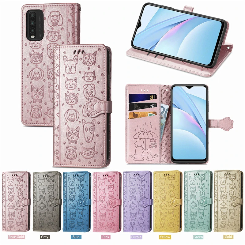 

Чехол-книжка для Xiaomi Redmi 9 T, кожаный чехол-бумажник с кармашком для карт, бампер, мультяшный чехол для телефона Redmi 9 T, задняя крышка для Xiaomi Redmi...