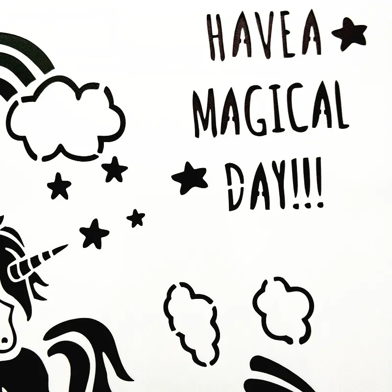DIY Painting Smart Unicorn Design Reusable Stencil Templates For Wall Furniture Fabric painting Decor Scrapbooking Stamp Cards |