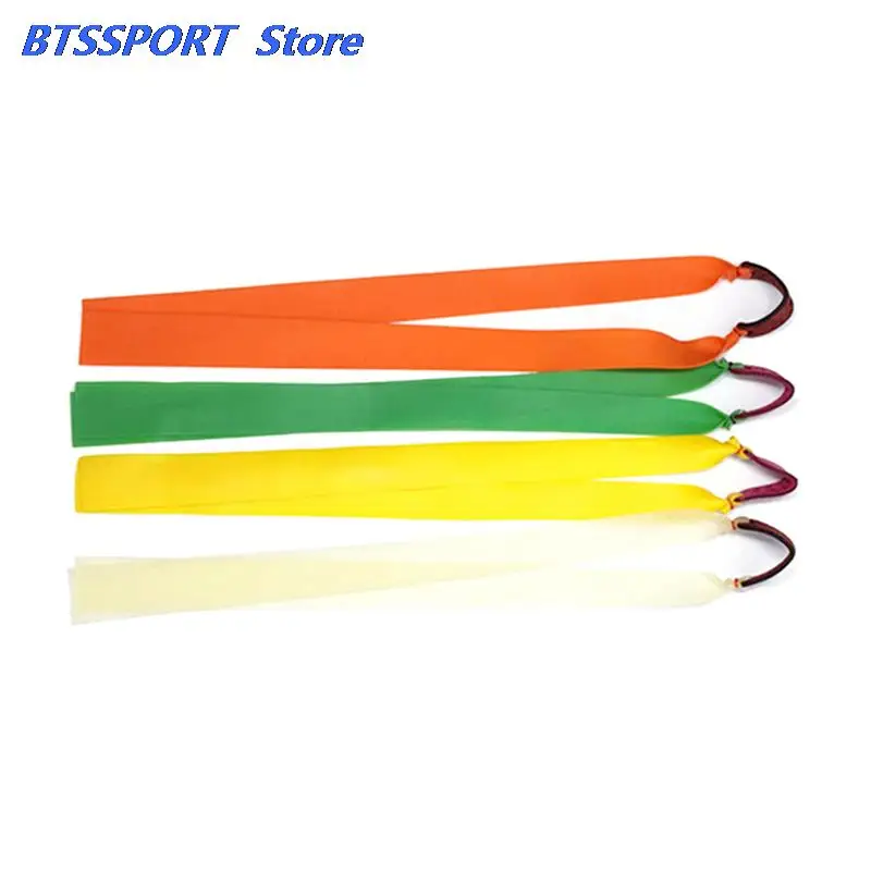 1 шт. Рогатка Резиновая лента из натурального латекса желтая катапульта плоская