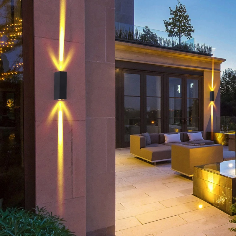 Открытый водонепроницаемый светодиодный настенный светильник алюминиевый