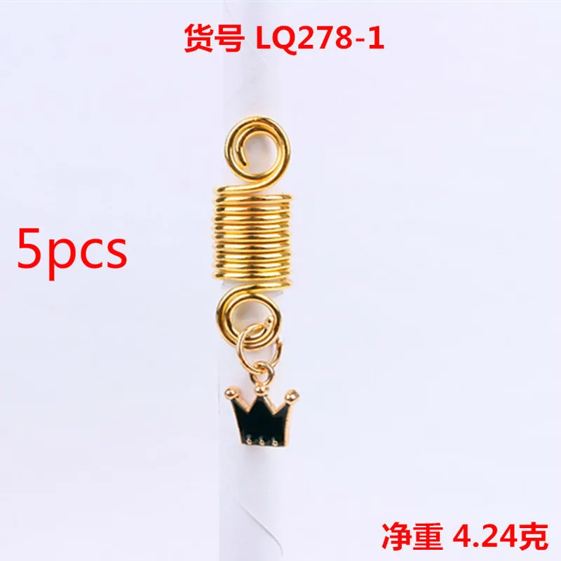 Кольцо для волос дреды аксессуары бисер дредов Бисер плетения женщин Золотая