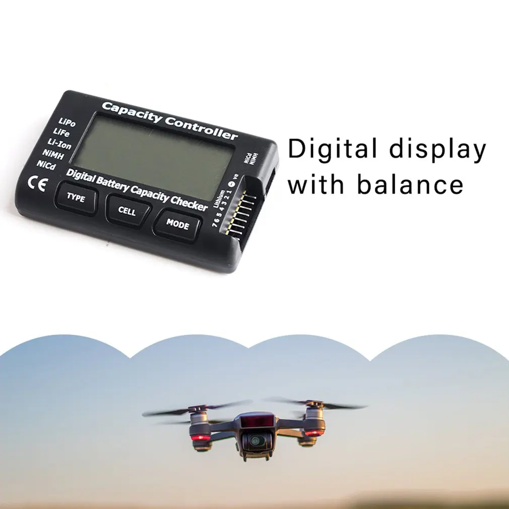 

RC Cellmeter-7 Voltage Tester Electronic Display Digital Display With Balance Battery Capacity Tester Aircraft Accessories