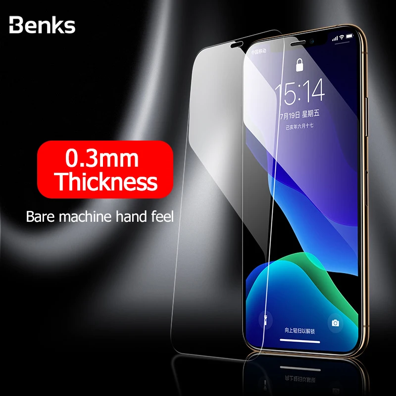 Закаленное стекло Benks OKR 0 3 мм для iPhone 11 Pro Max защитная пленка экрана с защитой от