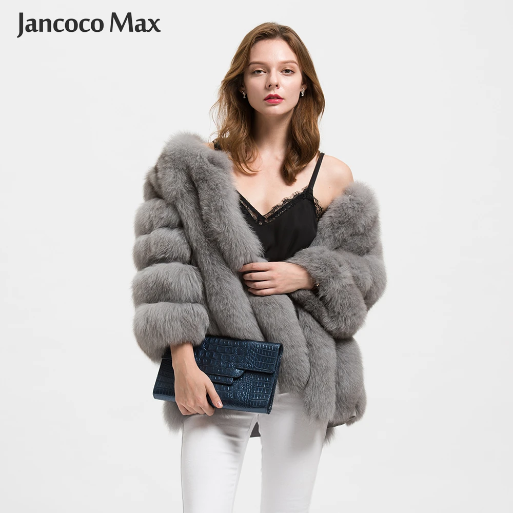 Шубы из натурального Лисьего меха женские зимние модные меховые куртки