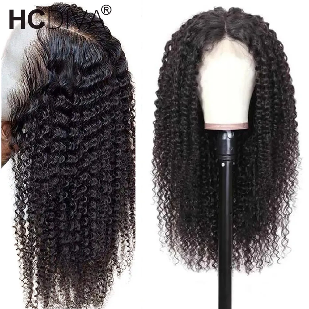 

13x4 Deep Curly Lace Front Wig Brazilian Remy Human Hair Wig For Women 150% Curly Lace Front Wig Pre Plucked With Baby Hair