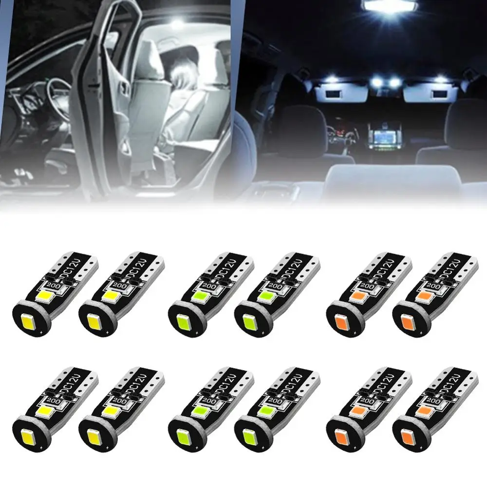 Горячие 10 шт автомобильные Внутренние светодиодные лампы Яркие T10 3SMD Сменные для