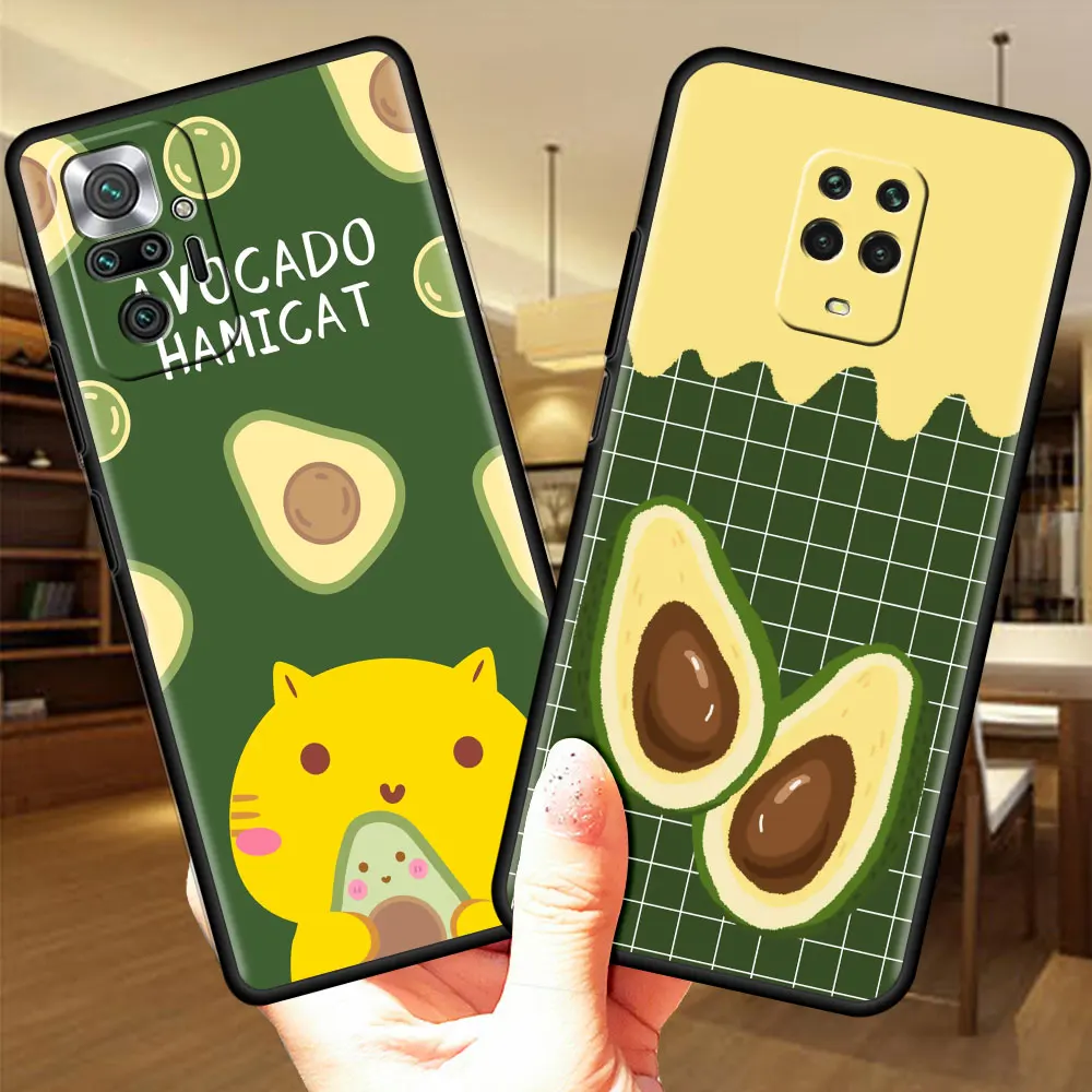 

Silicone Case for Xiaomi Redmi Note 9S 9 8 7 10 Pro 8T K40 9C 9A 7A 8A 6A 6 Soft Funda Tpu Cute Avocado Phone Cover
