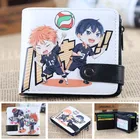 Аниме Haikyuu! Кошелек Chibi Hinata Syouyou  Kageyama Tobio из искусственной кожи, с отделением для монет, многослойный, бумажник на кнопке
