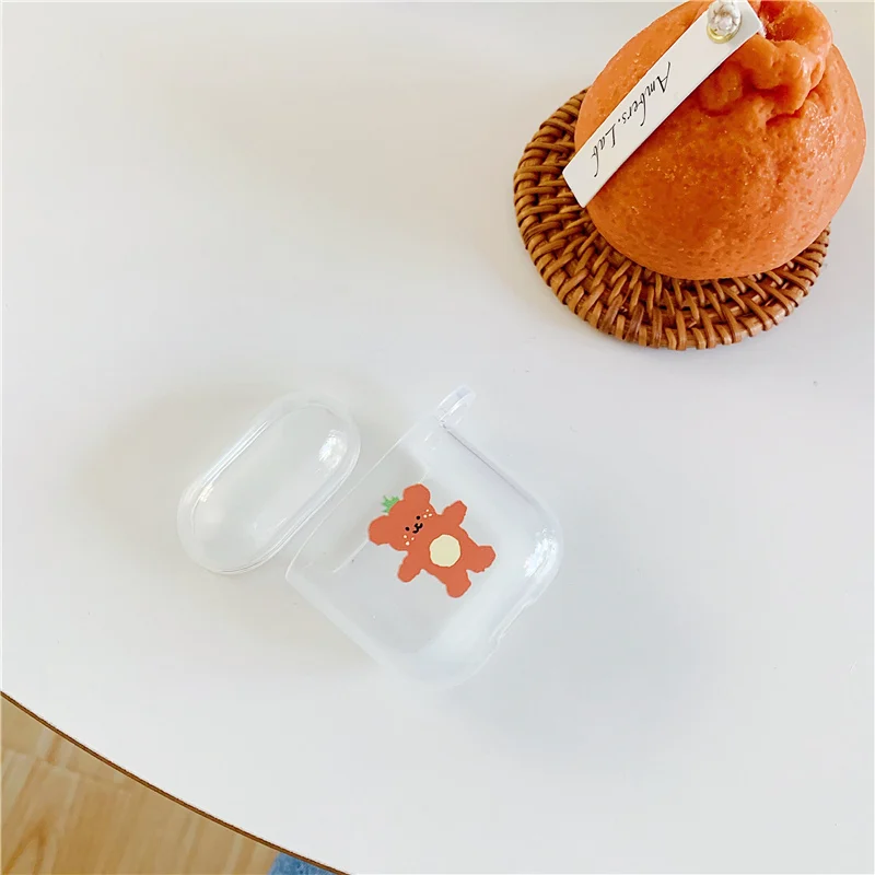 Фрукты медведи для apple airpods силиконовый мягкий чехол толстый беспроводной bluetooth наушники чехол для гарнитуры для iphone сумка с зарядкой