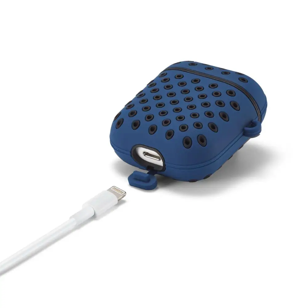 Двухцветный Мягкий силиконовый чехол для Apple Airpods противоударный гарнитура s Для