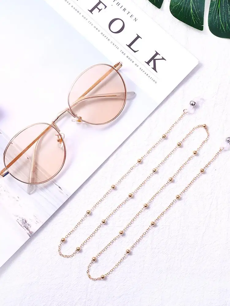 Glasses Chain Women Men Eyewear Accessories Stainless Steel 70CM Eyeglass Chains Sunglasses Reading Beaded Glasses Chain