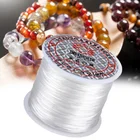 Прочная эластичная веревка с кристаллами и бусинами, 10 мрулон, 1 мм для браслета, эластичная веревка для ожерелья сделай сам, веревка для изготовления ювелирных изделий, товары для рукоделия