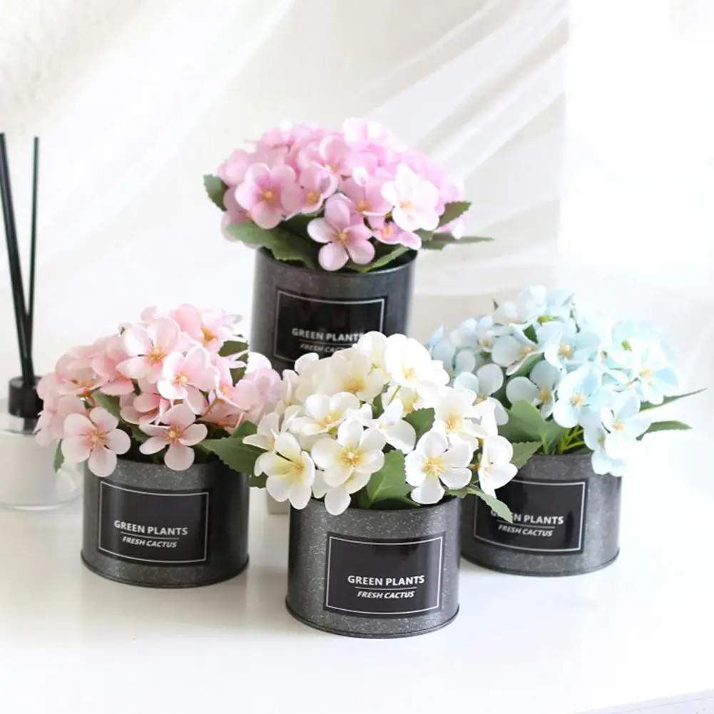 Новинка 1 шт. искусственный цветочный горшок для Бегония в горшке железный бонсай