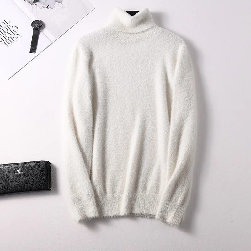 2019 Высокое качество женский свитер водолазка мягкие Джемперы Норка Кашемир