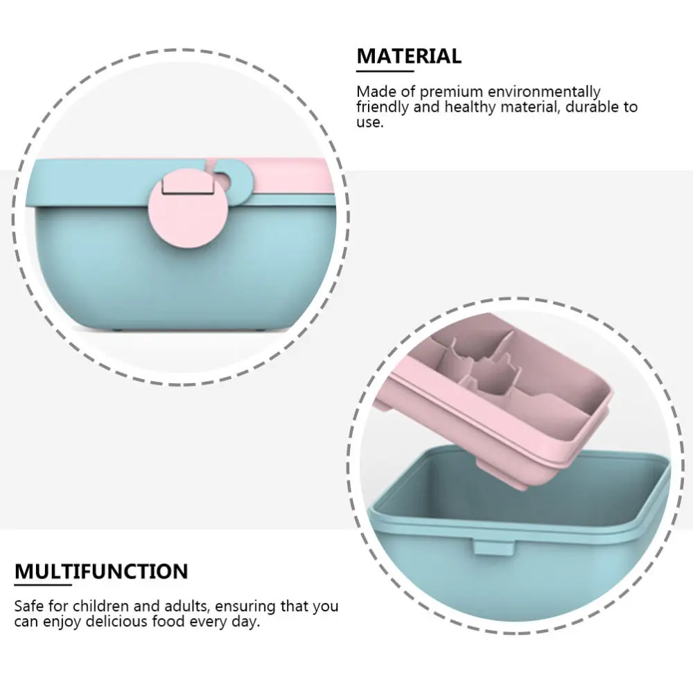 

1Pc Durable Safety Lunch Container Outdoor (Blue)