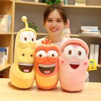 3pcslot korean anime fun insect slug creative larva plush toys cute stuffed worm dolls for children birthday gift hobbies