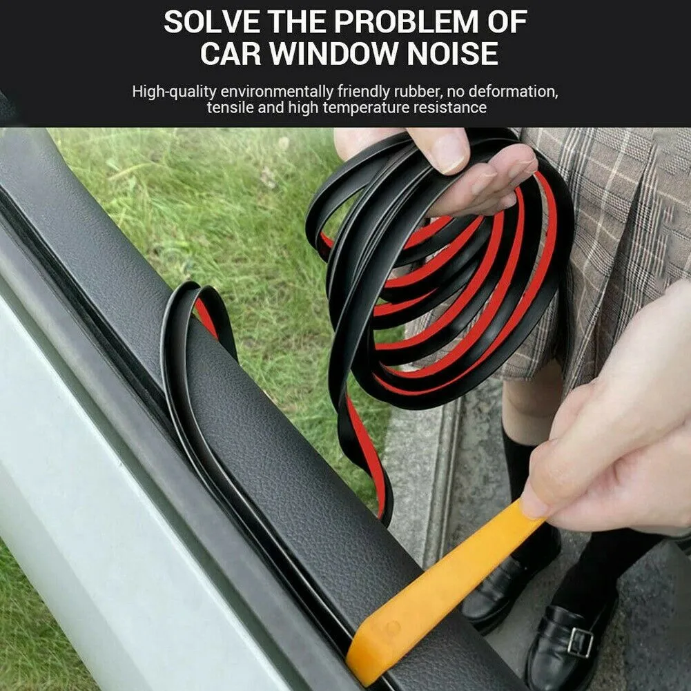

2meters 2M Sealed Strips Black Trim V Shape Car Door Side Edge Moulding