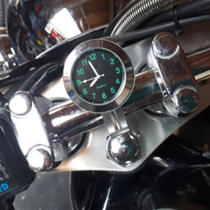 7/8 &quotводонепроницаемые мотоциклетные рулевые часы с креплением цифровые