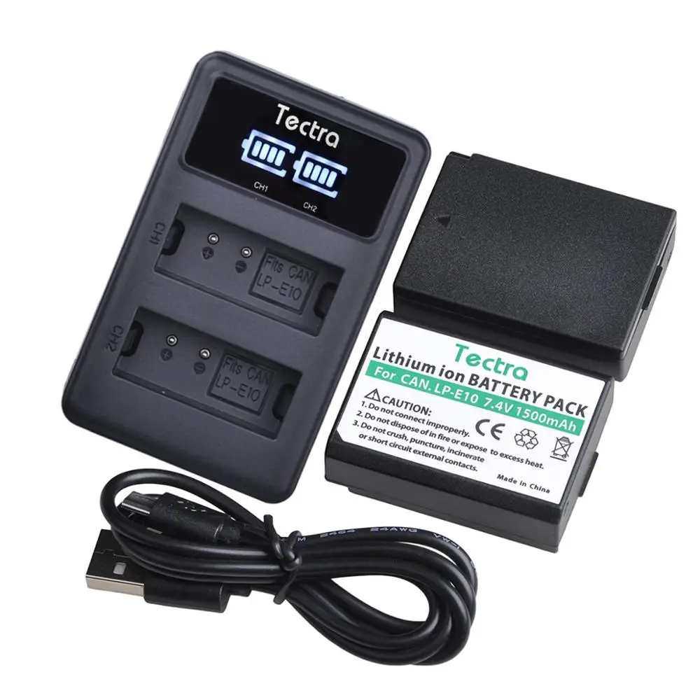 

Двойное зарядное устройство для фотоаппаратов Canon EOS 1100D 1200D 4000D Kiss X50 X70 Rebel T3 T5 T6