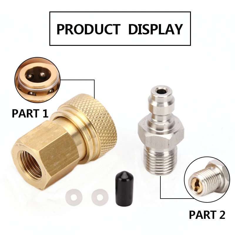 PCP Пейнтбол Нержавеющая сталь 8 мм 1/8NPT арматура для труб домашеного Мужской