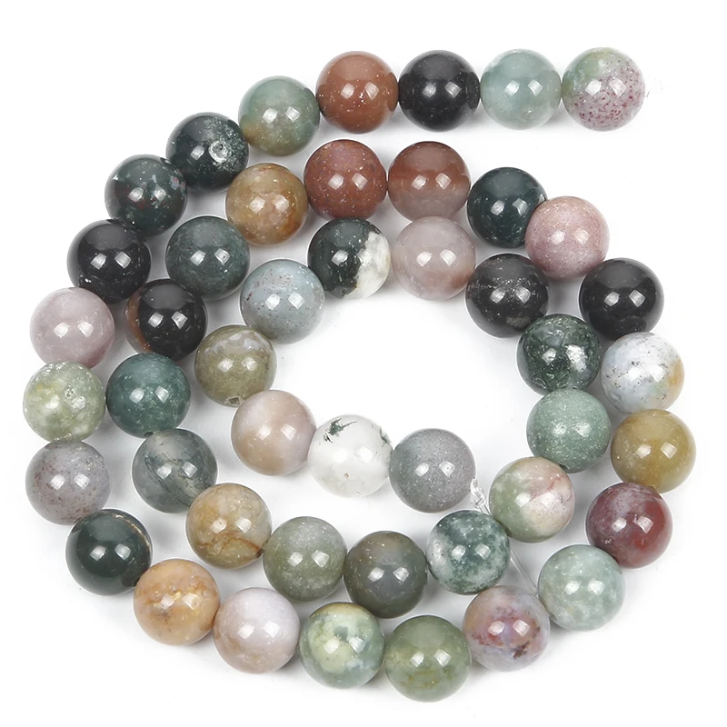 Бусины из натурального агата гладкие круглые бусины камня нити 15 дюймов для