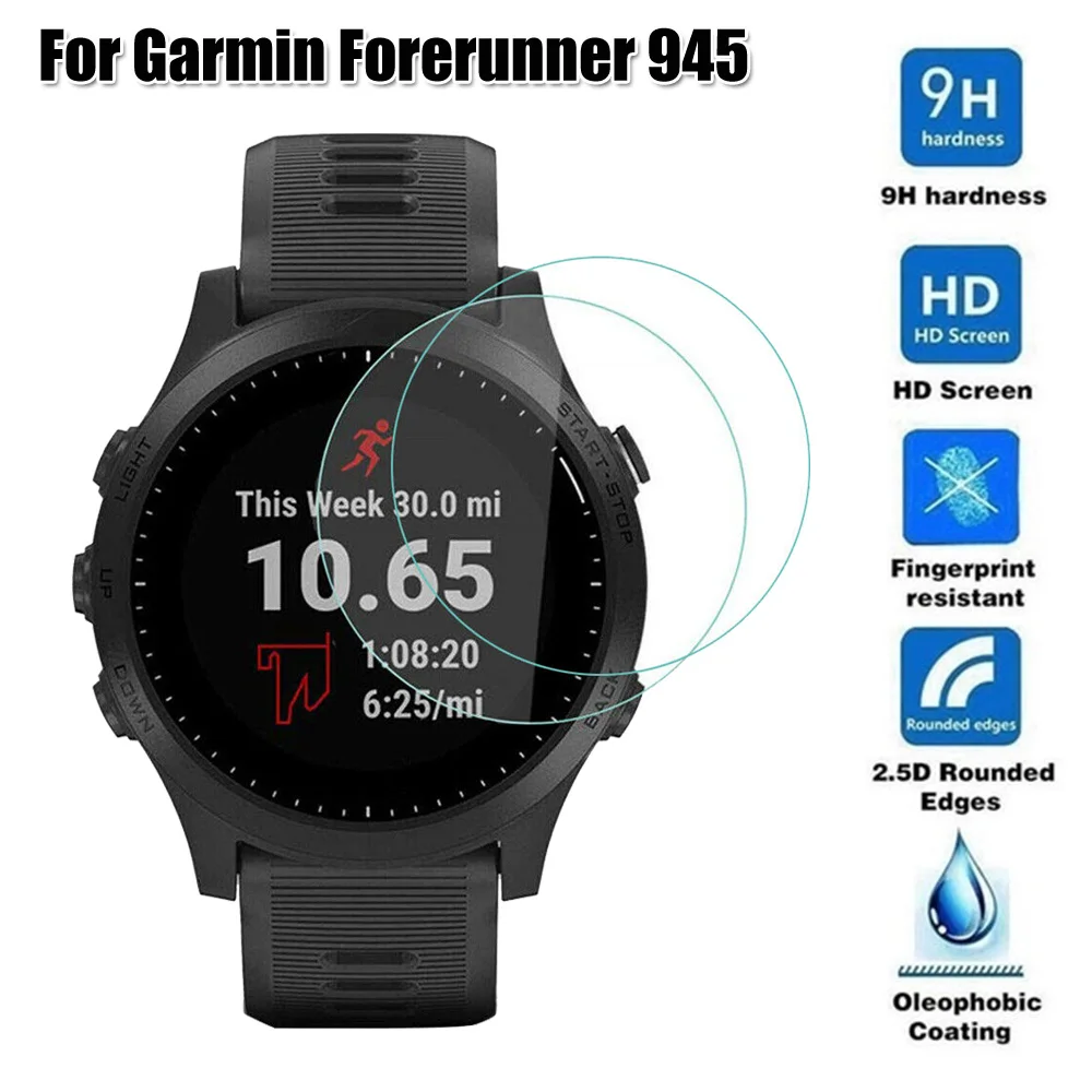 Ultra HD Clear Tempered Glass Protective Film Guard For Garmin Forerunner 945 Smart Watch Toughened FULL Screen Protector Cover