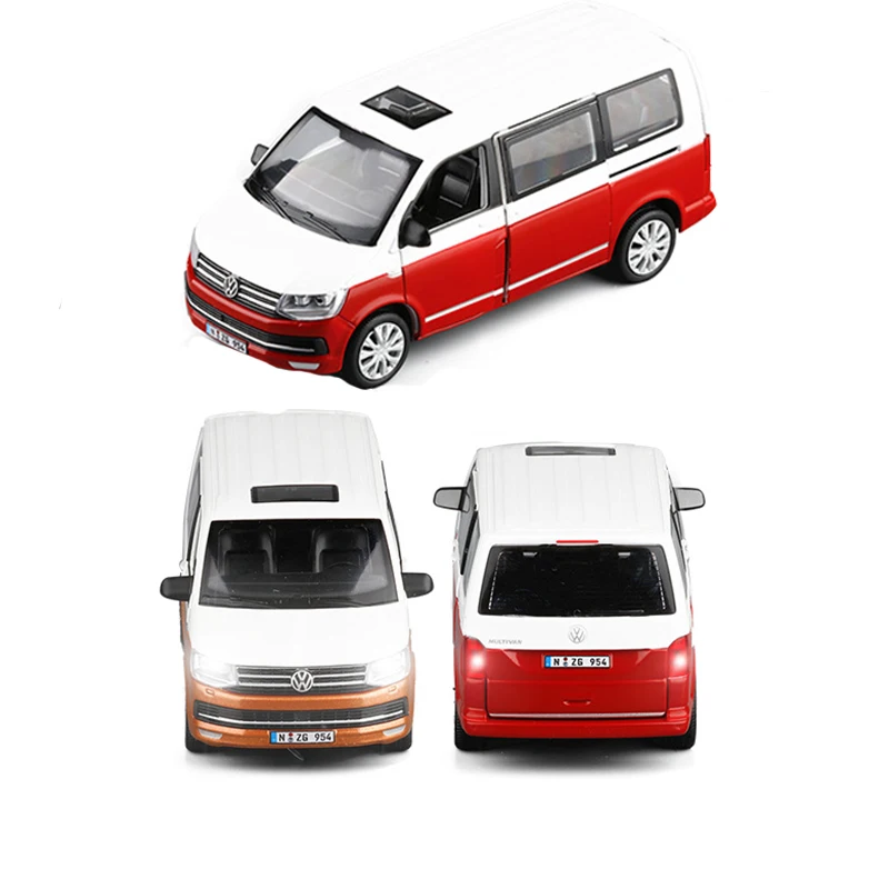 Коллекционная модель автомобиля Т6 Van с подсветильник кой и звуком 1/32 разные