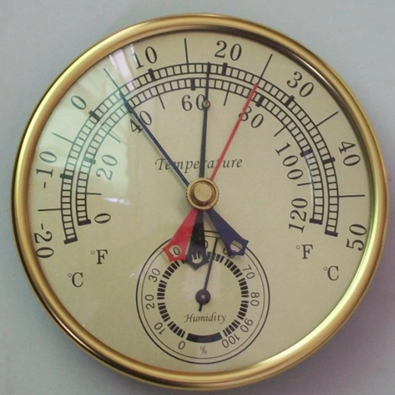 5Inch Min Max Thermometer Hygrometer Wall Mount Hang Analog Indoor Outdoor Anti Rain Temperature Humidity Meter | Инструменты