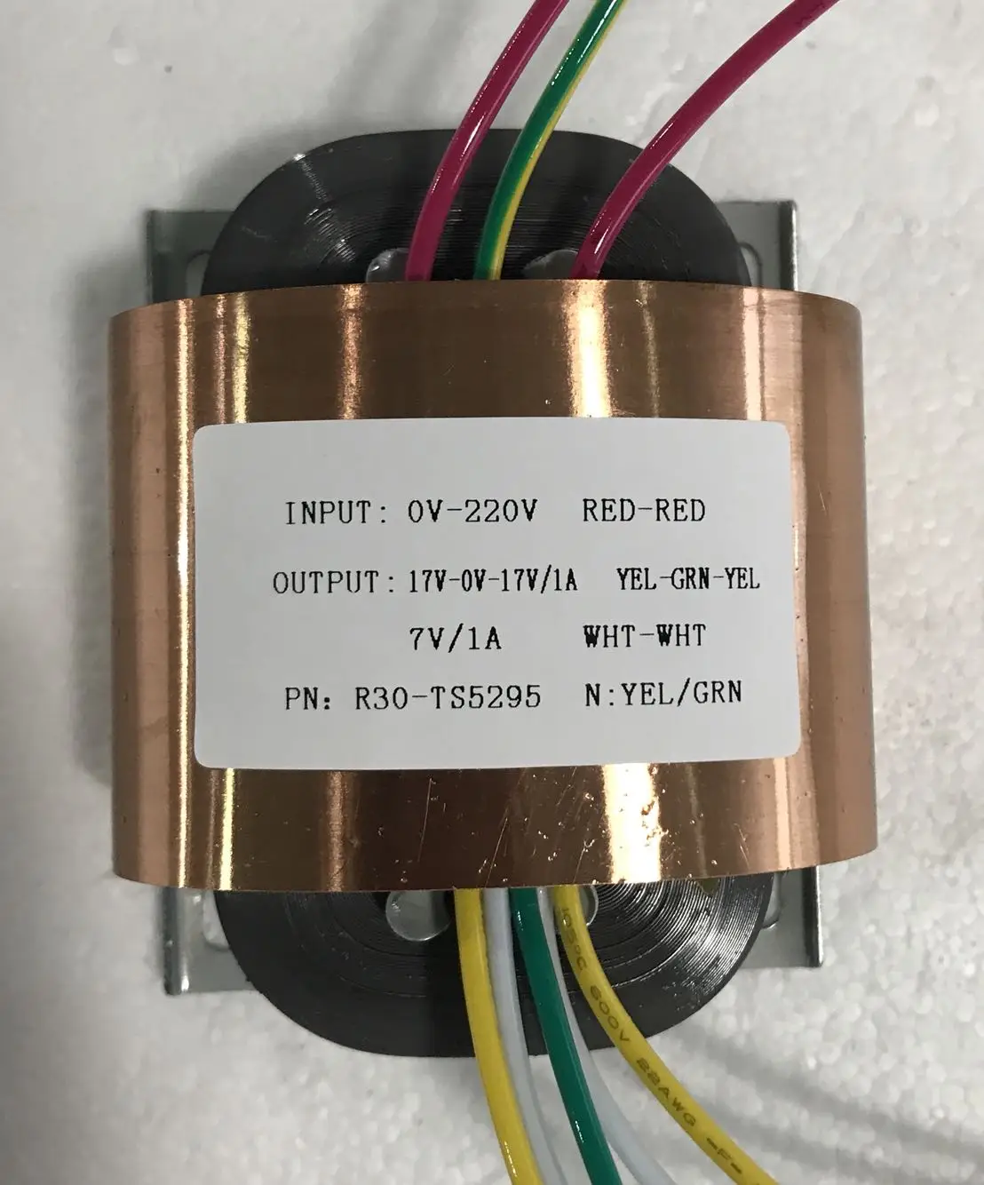 17V-0-17V 1A + 7V R сердечника трансформатора 40VA R30 пользовательские трансформатор 220V
