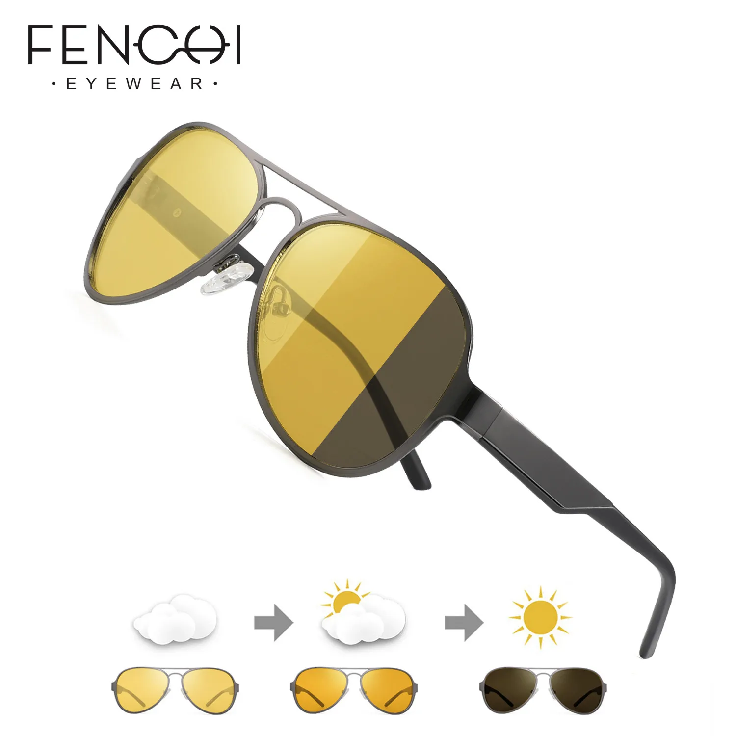 Мужские очки ночного видения Nocturna желтые поляризационные линзы для вождения