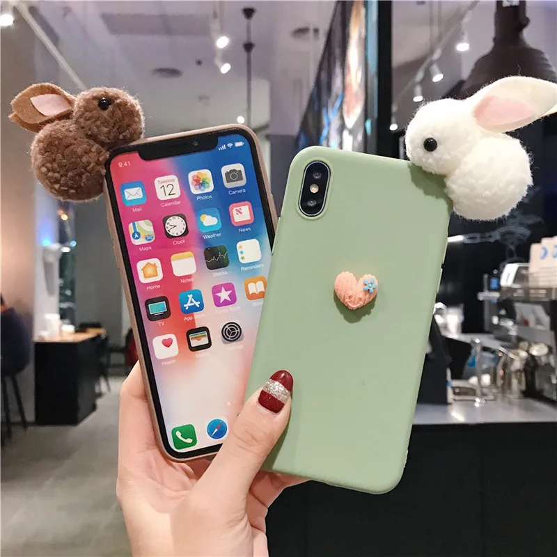 Мягкий силиконовый чехол с кроликом для телефона Xiaomi Mi A3 CC9 Lite cc9e mi 9 se 8 lite MIX3 2S 5X 6X A1