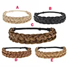 Модные аксессуары для волос для женщин и девочек, резинка для волос из синтетического волоса, винтажная повязка на голову, повязка для волос с косами, головной убор, аксессуары для парика