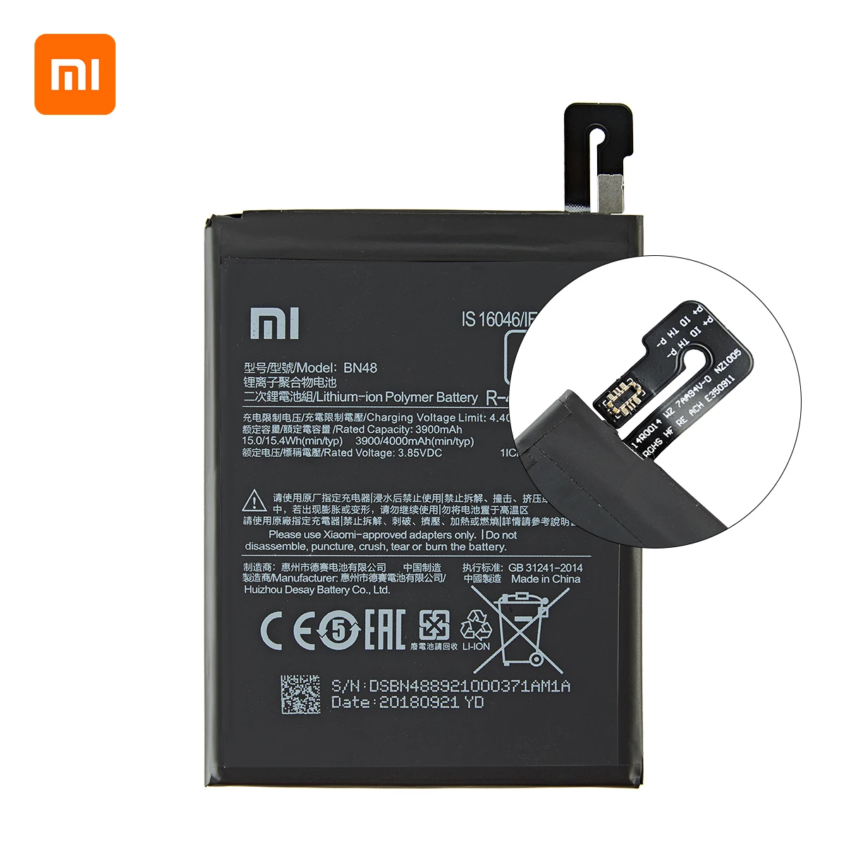 Bater&iacute;a BN48 100% original para Xiaomi redmi Note 6 Pro, 4000mAh, alta calidad-1