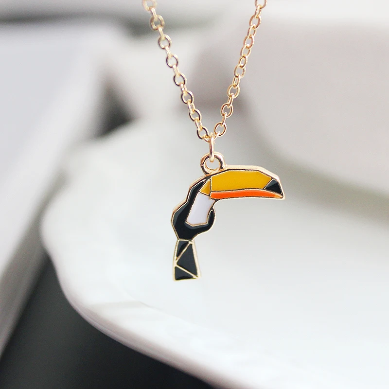 Ювелирные изделия аксессуары эмалевый попугай Фламинго Тукан птица кулон