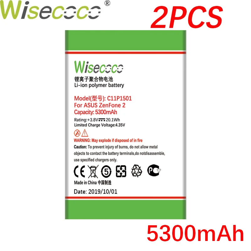 WISECOCO 5300 мАч C11P1501 2 шт. для Asus Zenfone Laser Zenfone2 ZE601KL Selfie ZE550KL ZE600KL ZD551KL + номер