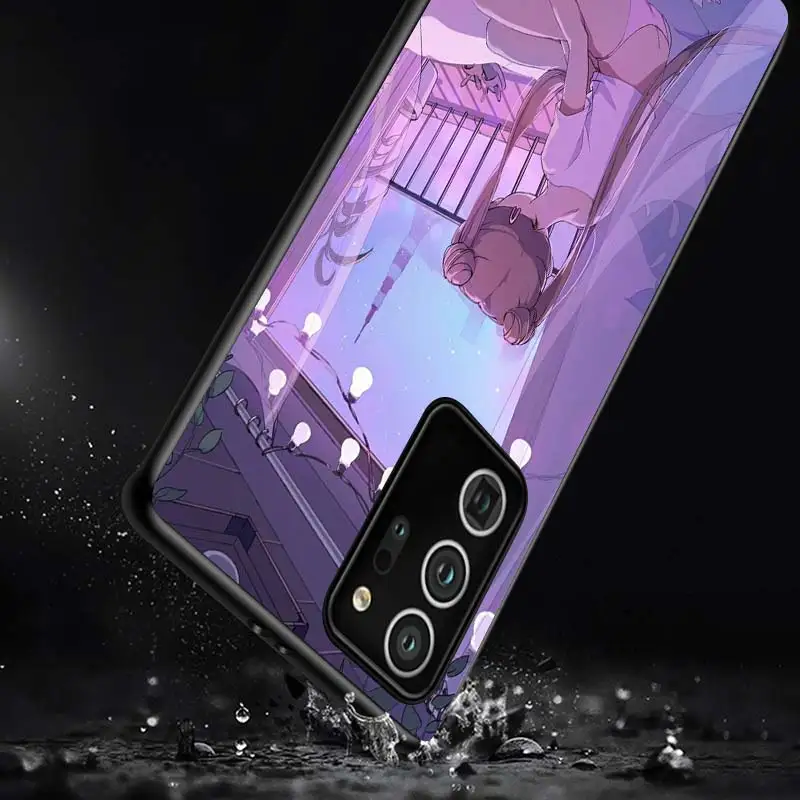 

Cute Sailor Moon For Samsung S20 FE Ultra Plus A91 A81 A71 A42 A51 5G UW A41 A31 A21 A21S A11 A01 Black Phone Case