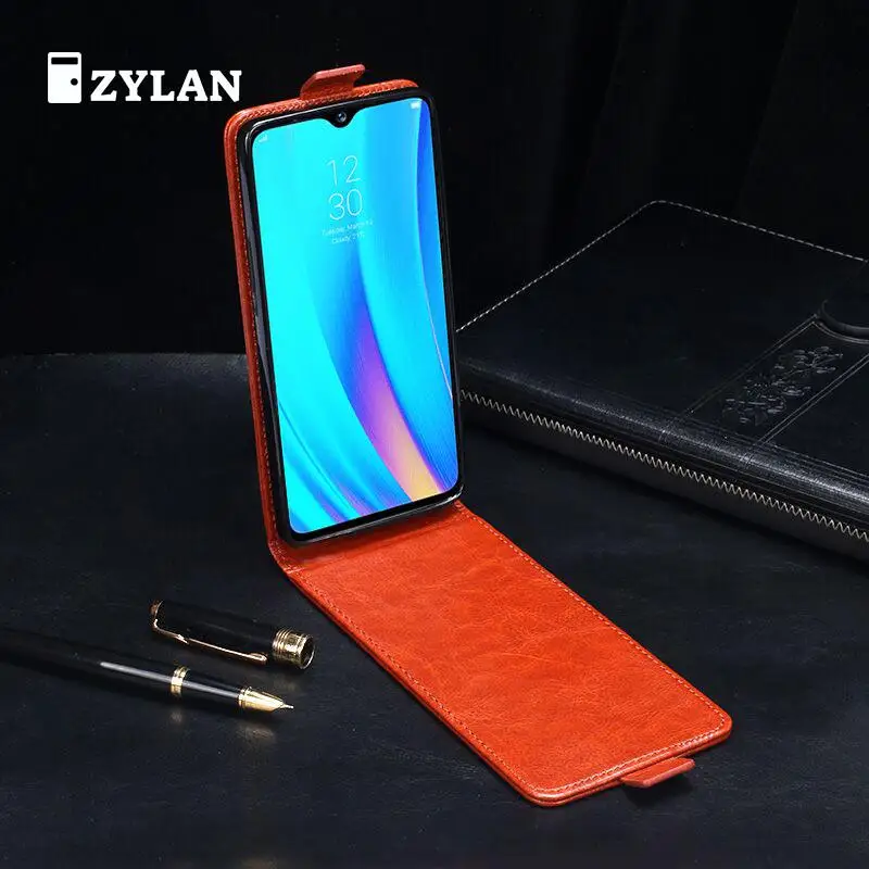 ZYLAN вверх и вниз для OPPO Realme 3 Pro Чехол кошелек Флип Бизнес Кожаный чехол телефона