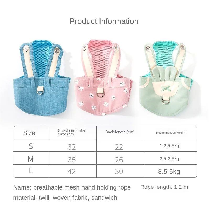 

New Style Pet Cat Leash Dog Chest Harness,small and Medium-sized Schnauzer Chihuahua French Bulldog Vest Style Dog Walking Leash